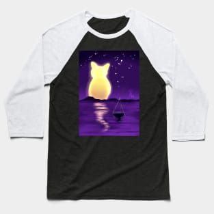 Moon cat Baseball T-Shirt